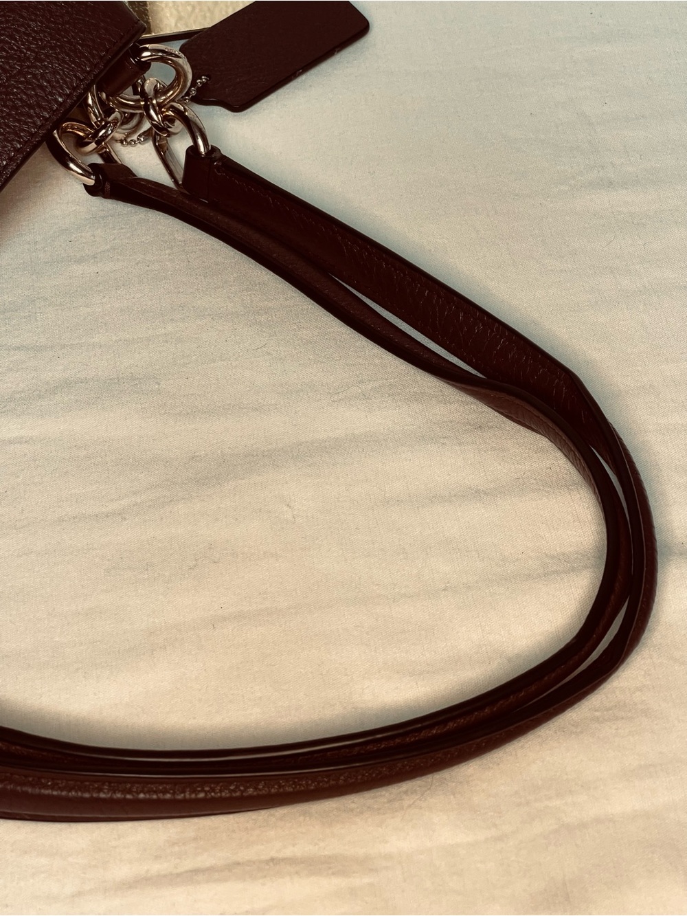 Coach Lexy Pebbled Leather Shoulder Bag in Oxblood - Picture 15 of 15